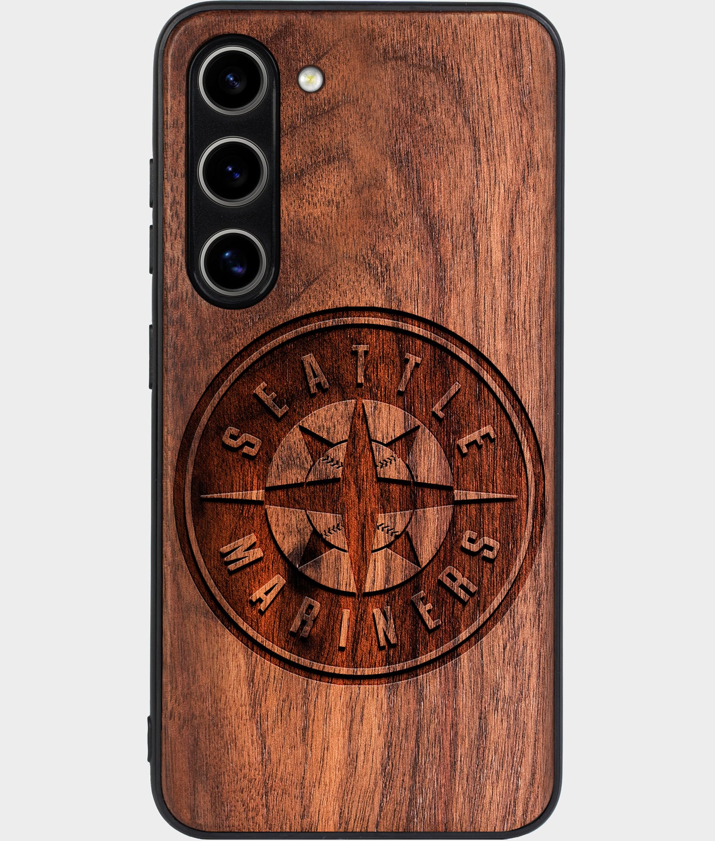 Best Wood Seattle Mariners Samsung Galaxy S24 Case - Custom Engraved Cover - Engraved In Nature