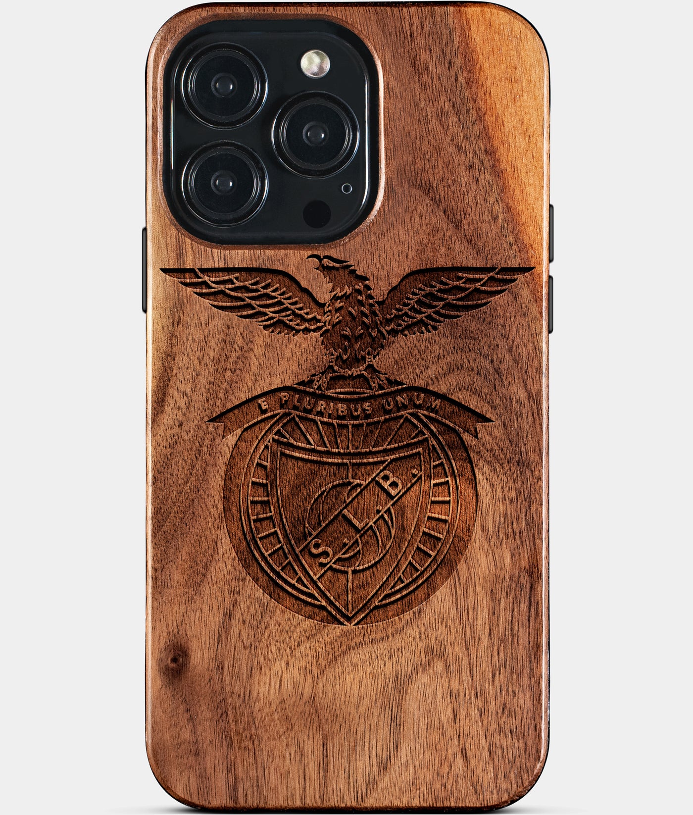 Custom S.L. Benfica iPhone 15/15 Pro/15 Pro Max/15 Plus Case - Wood S.L. Benfica Cover - Eco-friendly Sl Benfica iPhone 15 Case - Carved Wood Custom Sl Benfica Gift For Him - Monogrammed Personalized iPhone 15 Cover By Engraved In Nature