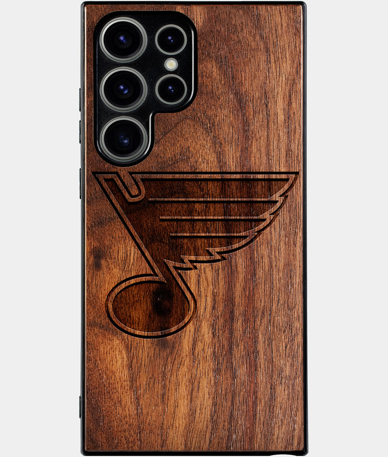 Best Wood St Louis Blues Samsung Galaxy S24 Ultra Case - Custom Engraved Cover - Engraved In Nature