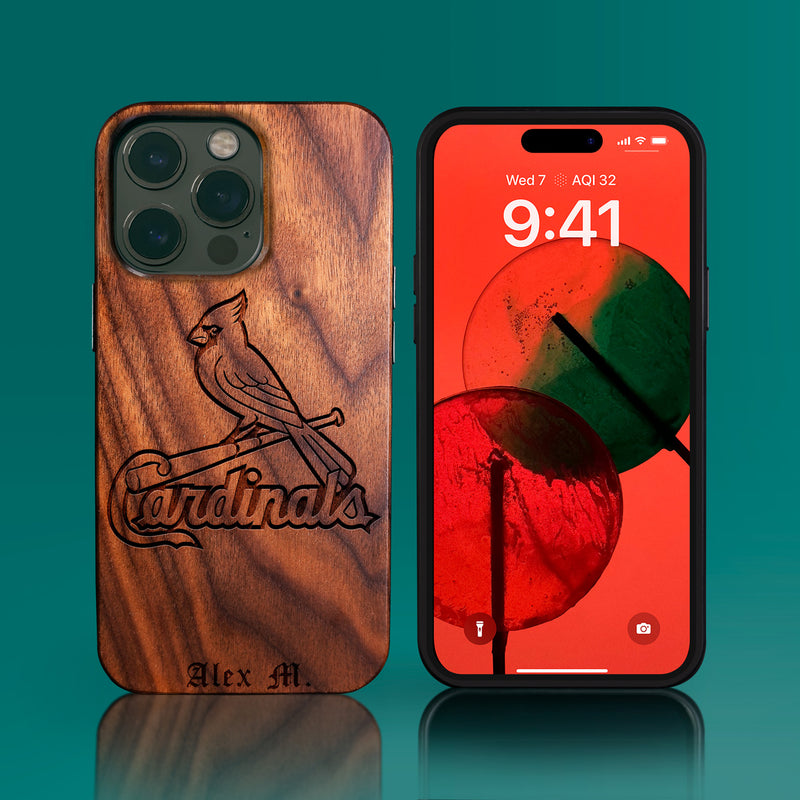 Wood St Louis Cardinals iPhone 13 Pro Max Case - MagSafe