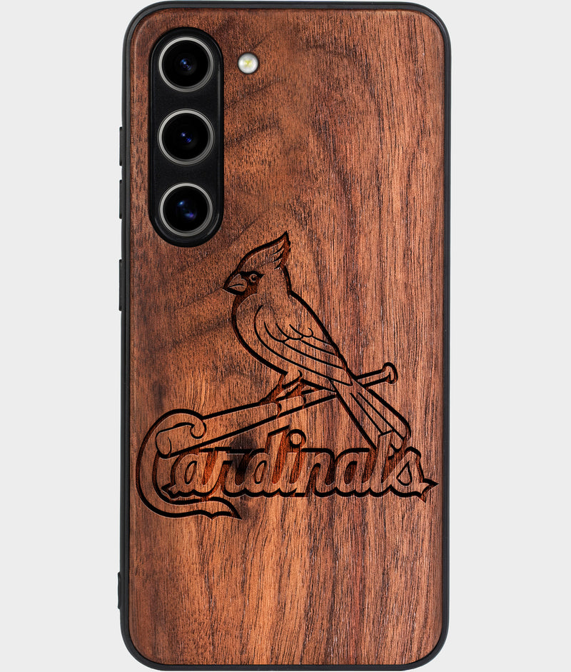 Best Wood St Louis Cardinals Samsung Galaxy S24 Plus Case - Custom Engraved Cover - Engraved In Nature