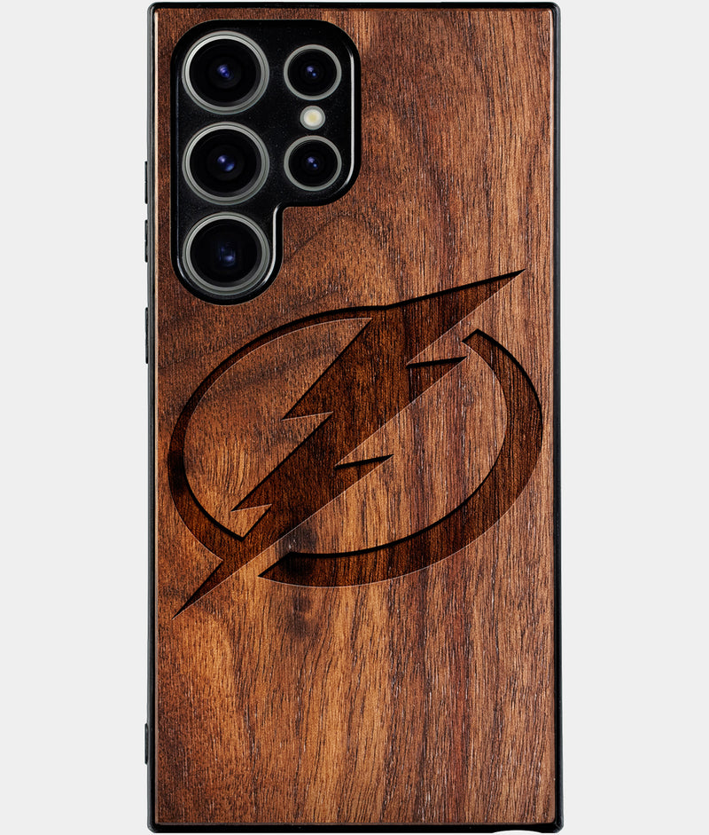 Custom Tampa Bay Lightning Samsung Galaxy S24/S24 Plus/S24 Ultra Case - Wood Lightning Covers