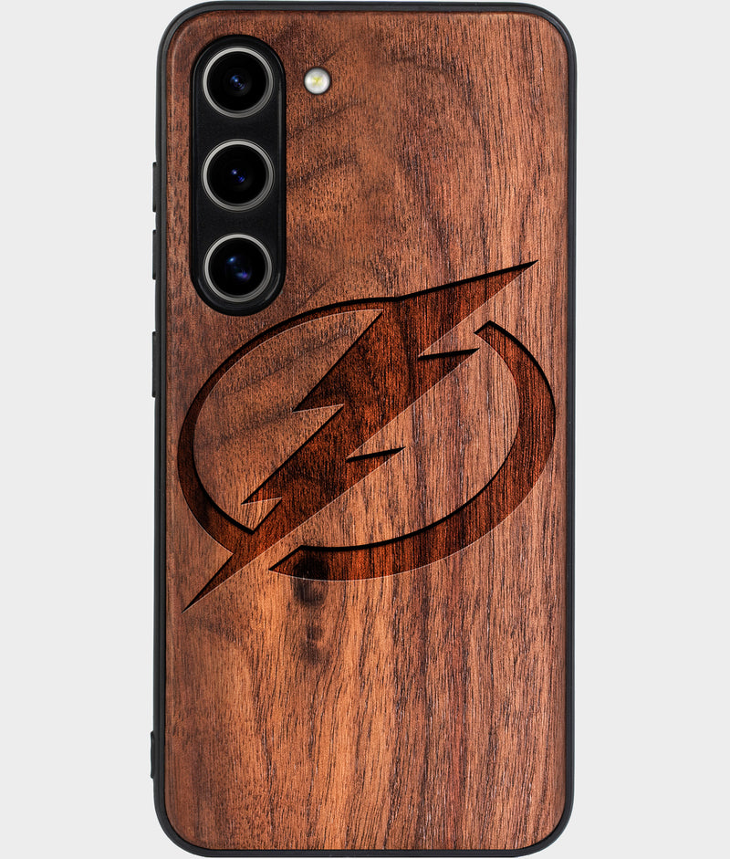 Custom Tampa Bay Lightning Samsung Galaxy S24/S24 Plus/S24 Ultra Case - Wood Lightning Covers