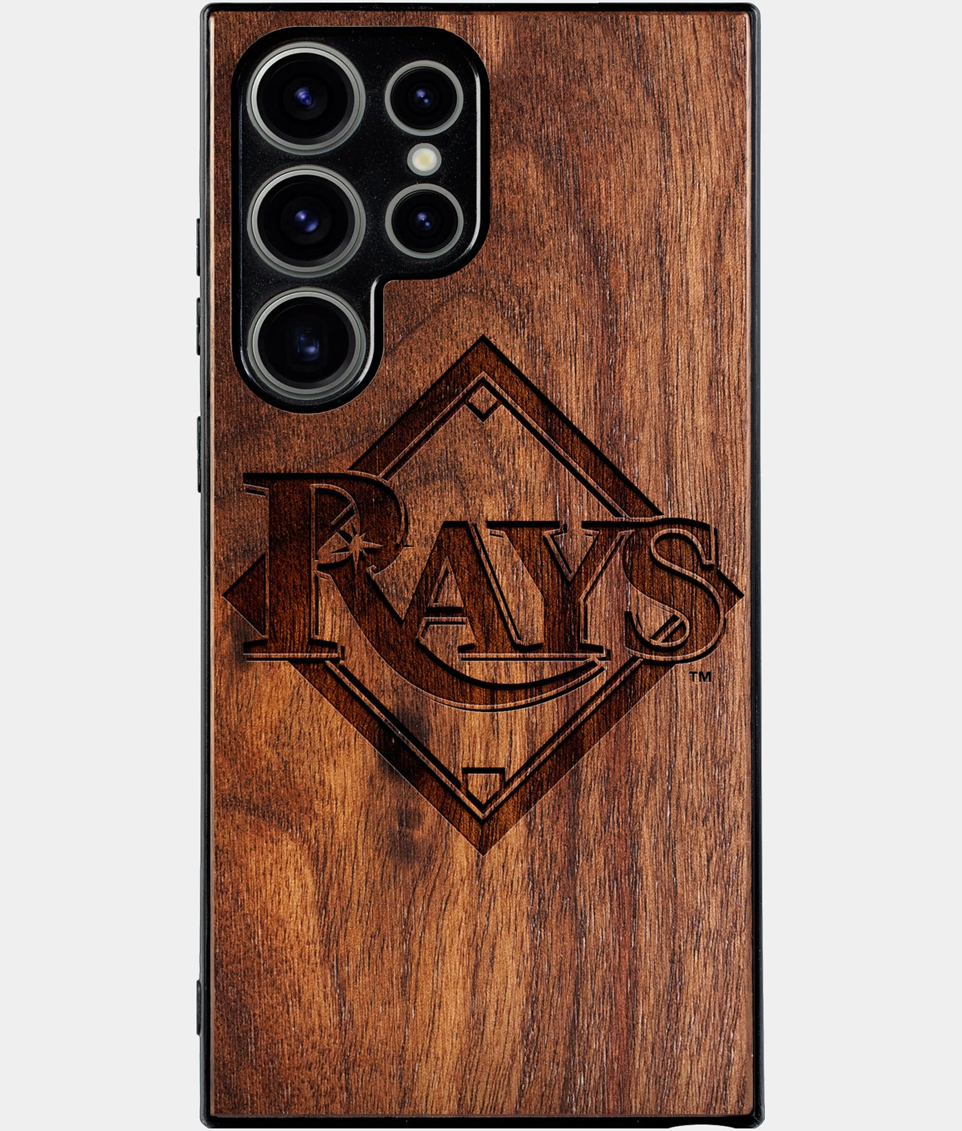 Best Wood Tampa Bay Rays Samsung Galaxy S24 Ultra Case - Custom Engraved Cover - Engraved In Nature