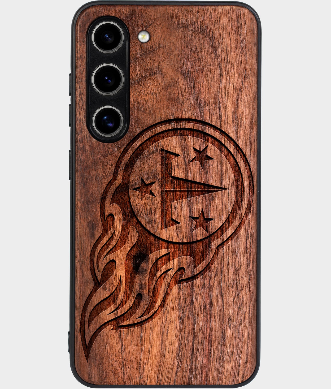 Best Wood Tennessee Titans Samsung Galaxy S24 Plus Case - Custom Engraved Cover - Engraved In Nature