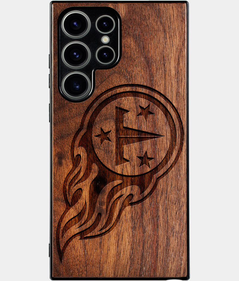 Best Wood Tennessee Titans Samsung Galaxy S24 Ultra Case - Custom Engraved Cover - Engraved In Nature