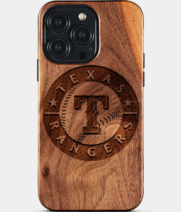 Custom Texas Rangers iPhone 15/15 Pro/15 Pro Max/15 Plus Case - Wood Rangers Cover - Eco-friendly Texas Rangers iPhone 15 Case - Carved Wood Custom Texas Rangers Gift For Him - Monogrammed Personalized iPhone 15 Cover By Engraved In Nature