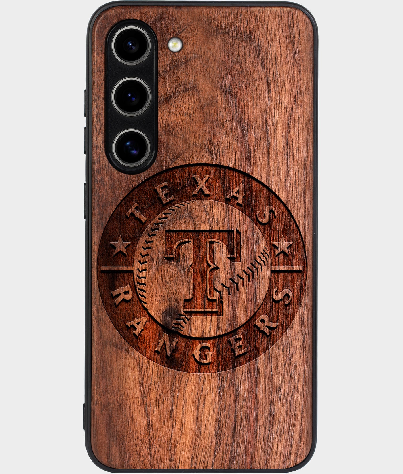 Best Wood Texas Rangers Samsung Galaxy S24 Case - Custom Engraved Cover - Engraved In Nature