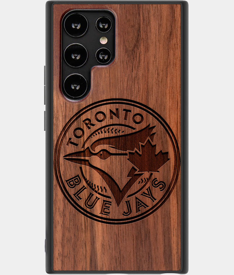 Best Wood Toronto Blue Jays Samsung Galaxy S23 Ultra Case - Custom Engraved Cover - Engraved In Nature