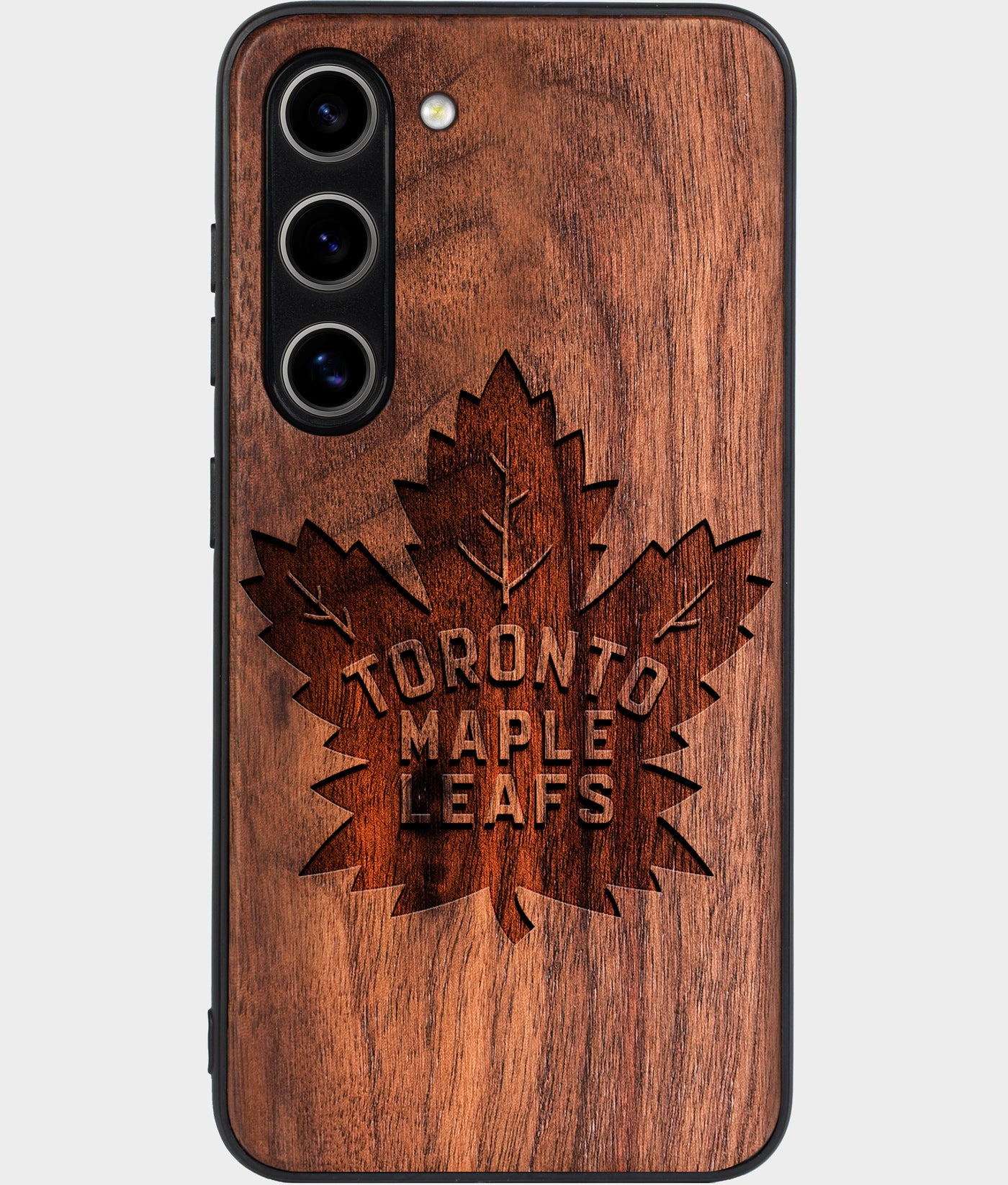 Best Wood Toronto Maple Leafs Samsung Galaxy S24 Plus Case - Custom Engraved Cover - Engraved In Nature