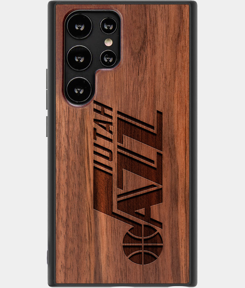 Best Wood Utah Jazz Samsung Galaxy S23 Ultra Case - Custom Engraved Cover - Engraved In Nature