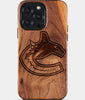 Custom Vancouver Canucks iPhone 15/15 Pro/15 Pro Max/15 Plus Case - Wood Canucks Cover - Eco-friendly Vancouver Canucks iPhone 15 Case - Carved Wood Custom Vancouver Canucks Gift For Him - Monogrammed Personalized iPhone 15 Cover By Engraved In Nature