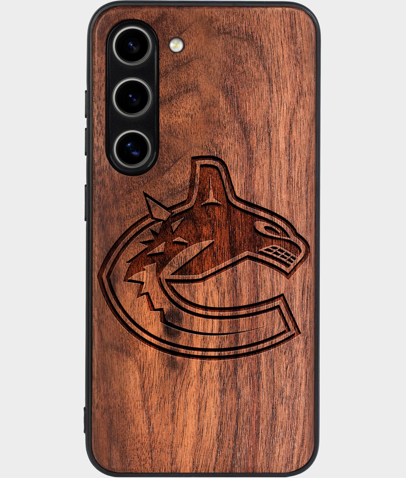 Best Wood Vancouver Canucks Samsung Galaxy S24 Plus Case - Custom Engraved Cover - Engraved In Nature