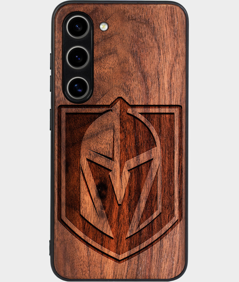 Best Wood Vegas Golden Knights Galaxy S24 Case - Custom Engraved Cover - Engraved In Nature