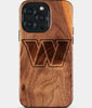 Custom Washington Commanders iPhone 15/15 Pro/15 Pro Max/15 Plus Case - Wood Washington Commanders Cover - Eco-friendly Washington Commanders iPhone 15 Case - Carved Wood Custom Washington Commanders Gift For Him - Monogrammed Personalized iPhone 15 Cover By Engraved In Nature