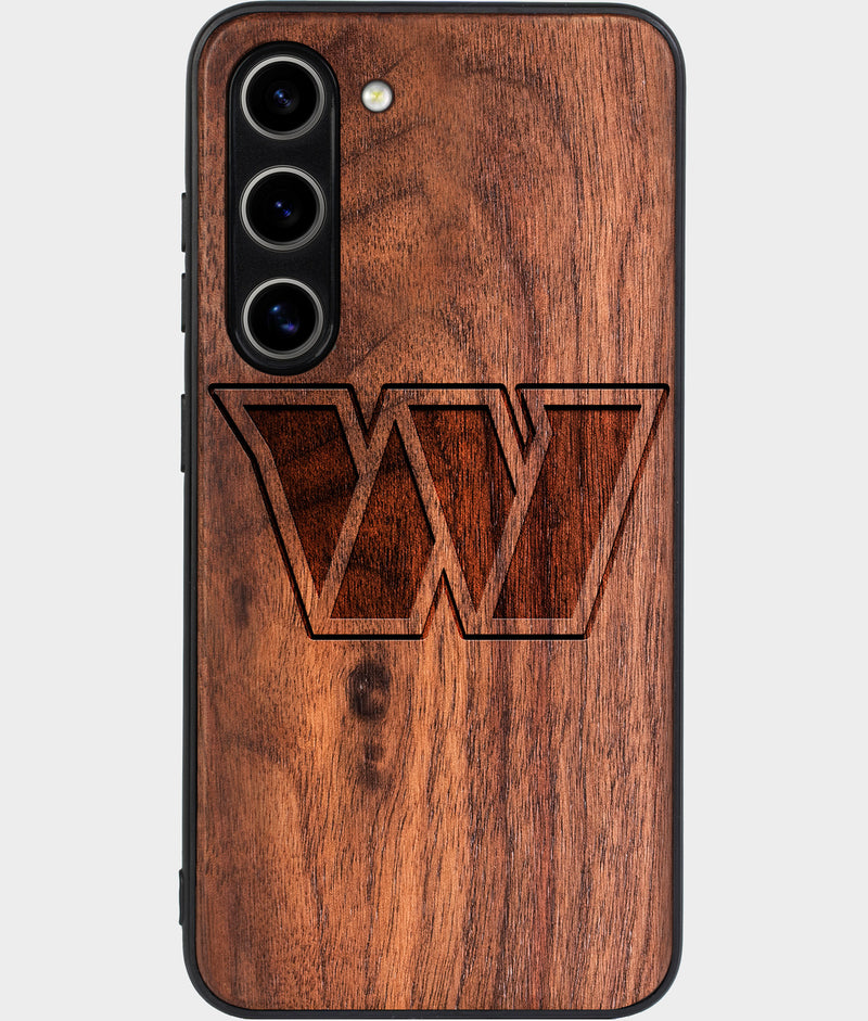 Best Wood Washington Commanders Samsung Galaxy S24 Plus Case - Custom Engraved Cover - Engraved In Nature