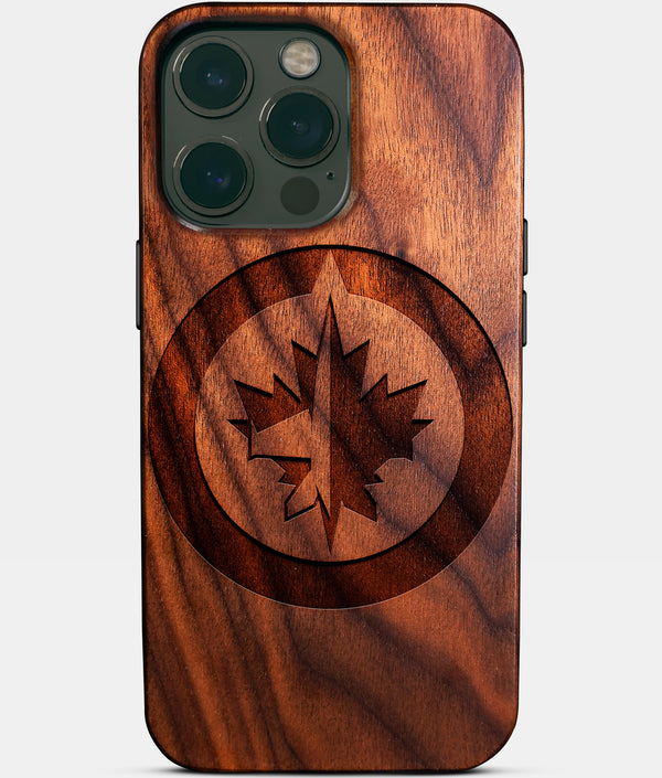 Custom Winnipeg Jets iPhone 14/14 Pro/14 Pro Max/14 Plus Case - Wood Winnipeg Jets Cover - Eco-friendly Winnipeg Jets iPhone 14 Case - Carved Wood Custom Winnipeg Jets Gift For Him - Monogrammed Personalized iPhone 14 Cover By Engraved In Nature