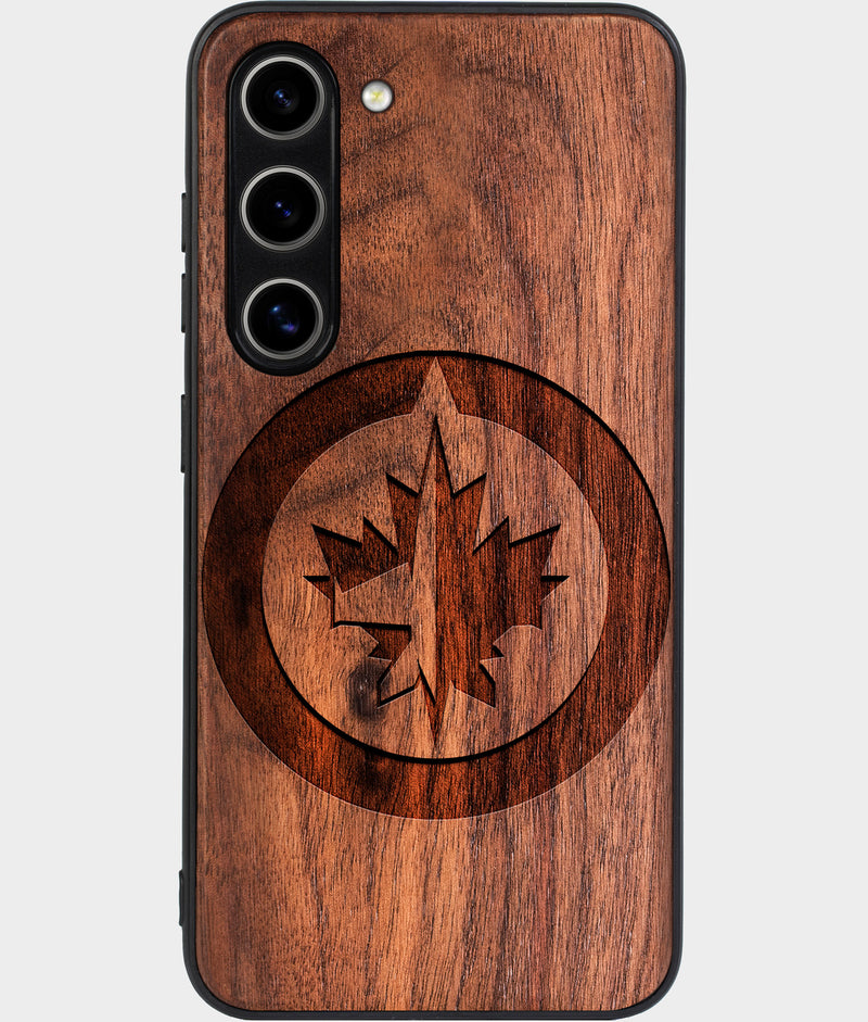 Best Wood Winnipeg Jets Samsung Galaxy S24 Plus Case - Custom Engraved Cover - Engraved In Nature