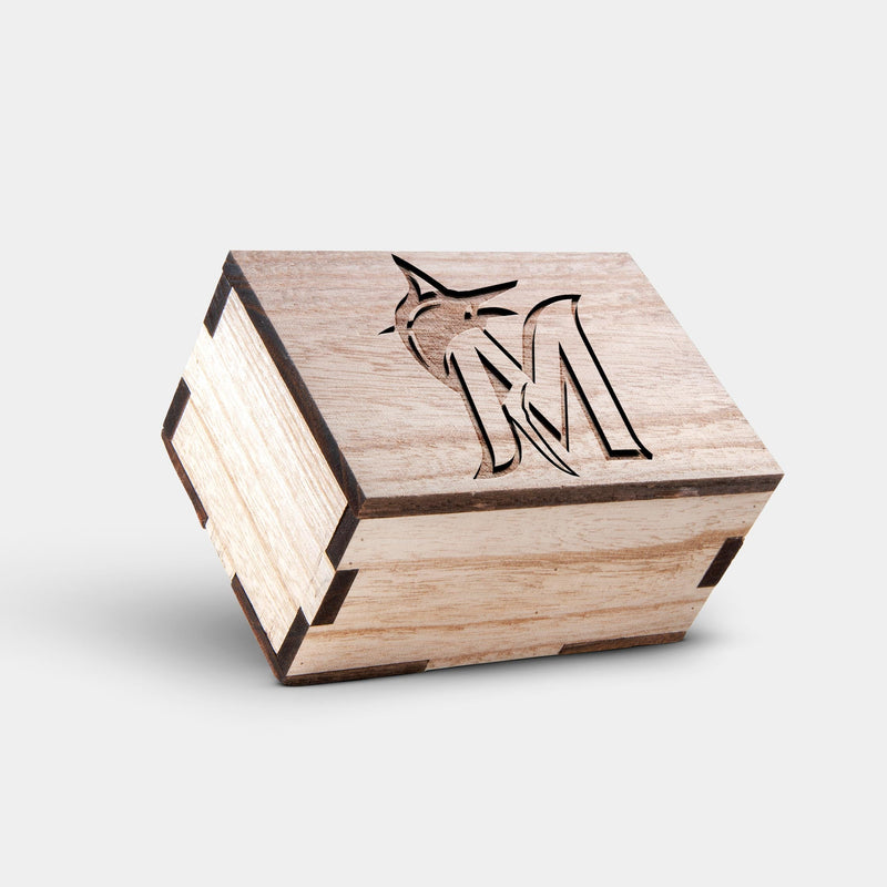 Miami Marlins Wooden Wristwatch - Chronograph Black Walnut Watch