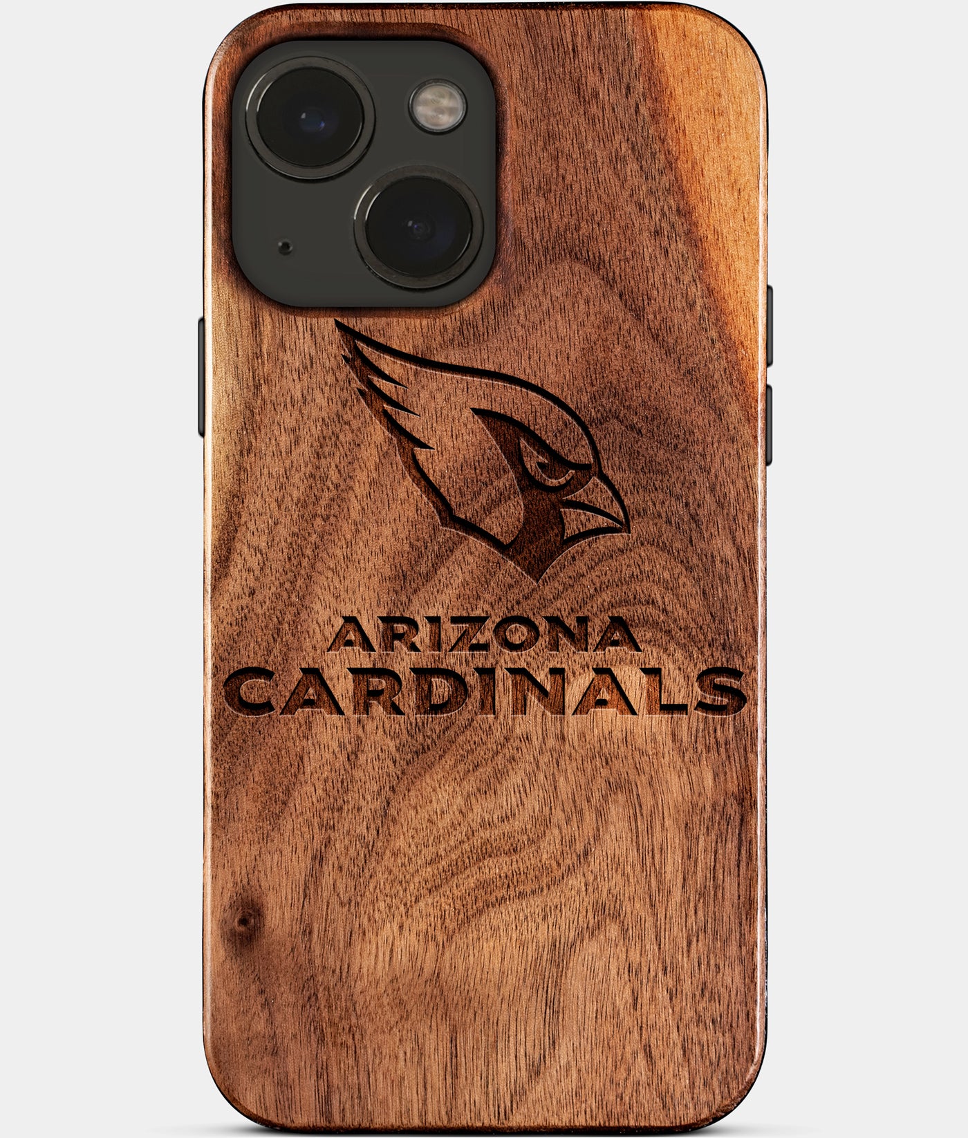 Eco-friendly Arizona Cardinals iPhone 15 Case - Carved Wood Custom Arizona Cardinals Gift For Him - Monogrammed Personalized iPhone 15 Cover By Engraved In Nature