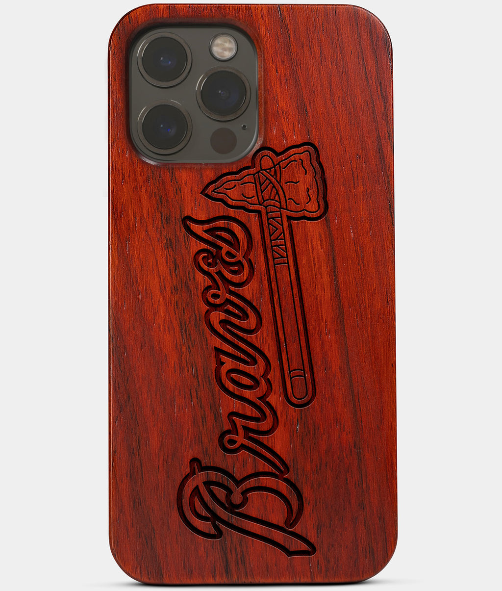 Wood Atlanta Braves iPhone 13 Pro Case - MagSafe® Compatible