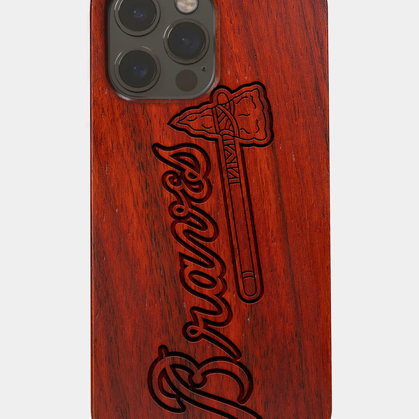 Wood Atlanta Braves iPhone 13 Pro Case - MagSafe® Compatible