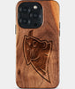 Eco-friendly Carolina Panthers iPhone 15 Pro Case - Carved Wood Custom Carolina Panthers Gift For Him - Monogrammed Personalized iPhone 15 Pro Cover By Engraved In Nature