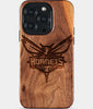 Eco-friendly Charlotte Hornets iPhone 15 Pro Case - Carved Wood Custom Charlotte Hornets Gift For Him - Monogrammed Personalized iPhone 15 Pro Cover By Engraved In Nature