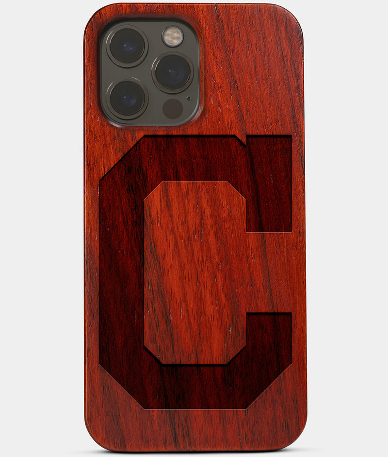 Wood Cleveland Indians iPhone 13 Pro Max Case MagSafe