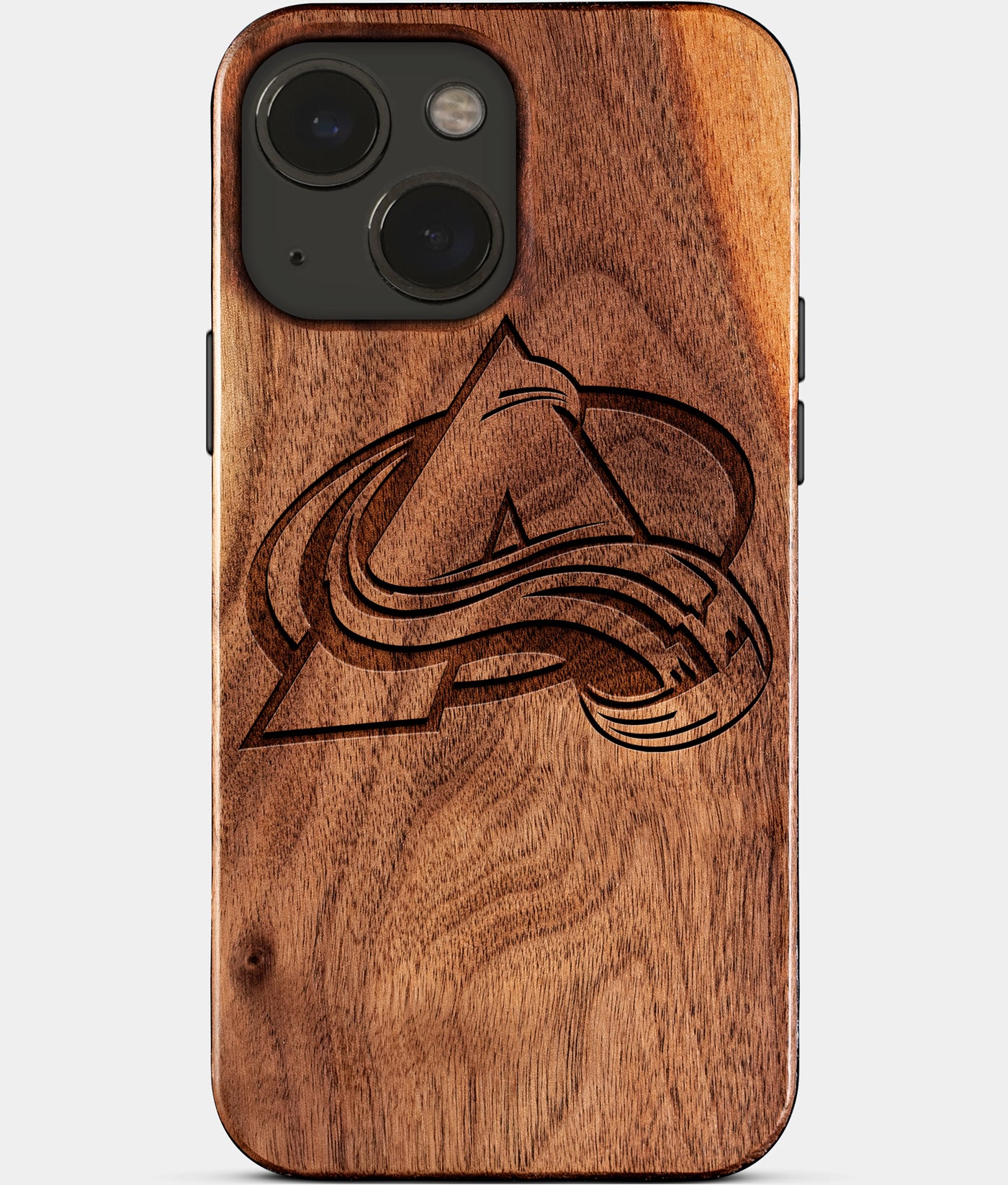 Eco-friendly Colorado Avalanche iPhone 15 Case - Carved Wood Custom Colorado Avalanche Gift For Him - Monogrammed Personalized iPhone 15 Cover By Engraved In Nature