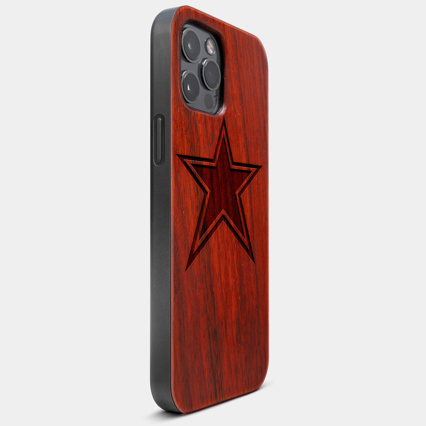 Wood Dallas Cowboys iPhone 12 Pro Max Case, Custom Mahogany Wood Dallas  Cowboys Cover