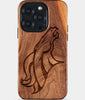 Eco-friendly Denver Broncos iPhone 15 Pro Case - Carved Wood Custom Denver Broncos Gift For Him - Monogrammed Personalized iPhone 15 Pro Cover By Engraved In Nature