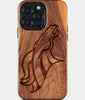 Eco-friendly Denver Broncos iPhone 15 Pro Max Case - Carved Wood Custom Denver Broncos Gift For Him - Monogrammed Personalized iPhone 15 Pro Max Cover By Engraved In Nature