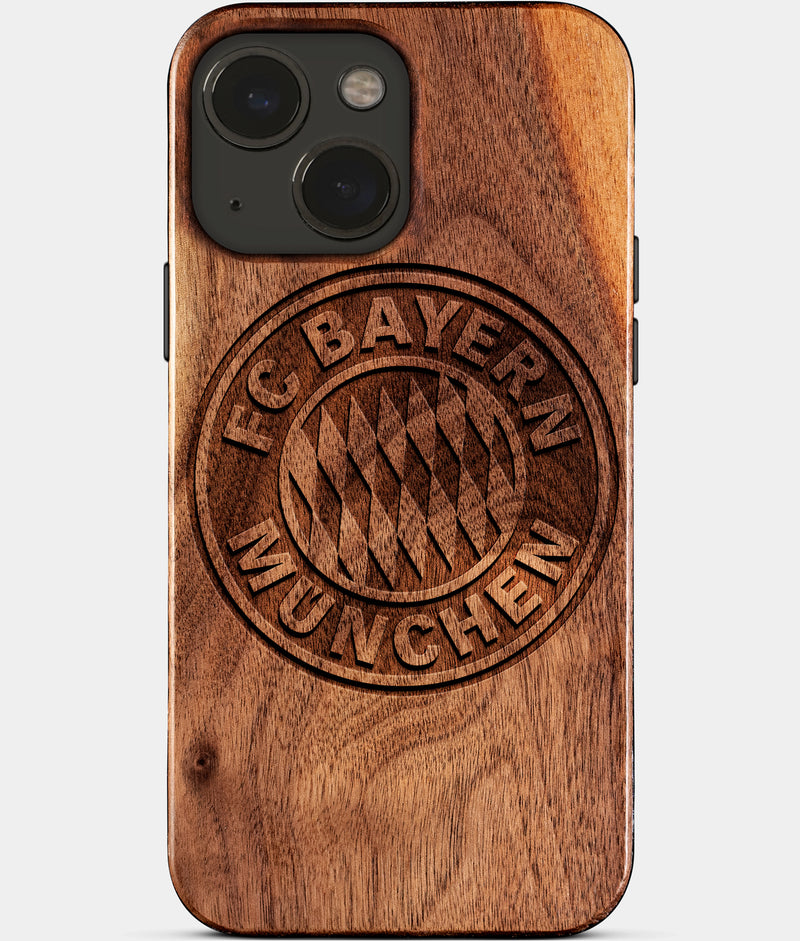 Eco-friendly FC Bayern iPhone 15 Plus Case - Carved Wood Custom FC Bayern Gift For Him - Monogrammed Personalized iPhone 15 Plus Cover By Engraved In Nature