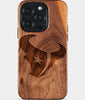 Eco-friendly Houston Texans iPhone 15 Pro Case - Carved Wood Custom Houston Texans Gift For Him - Monogrammed Personalized iPhone 15 Pro Cover By Engraved In Nature