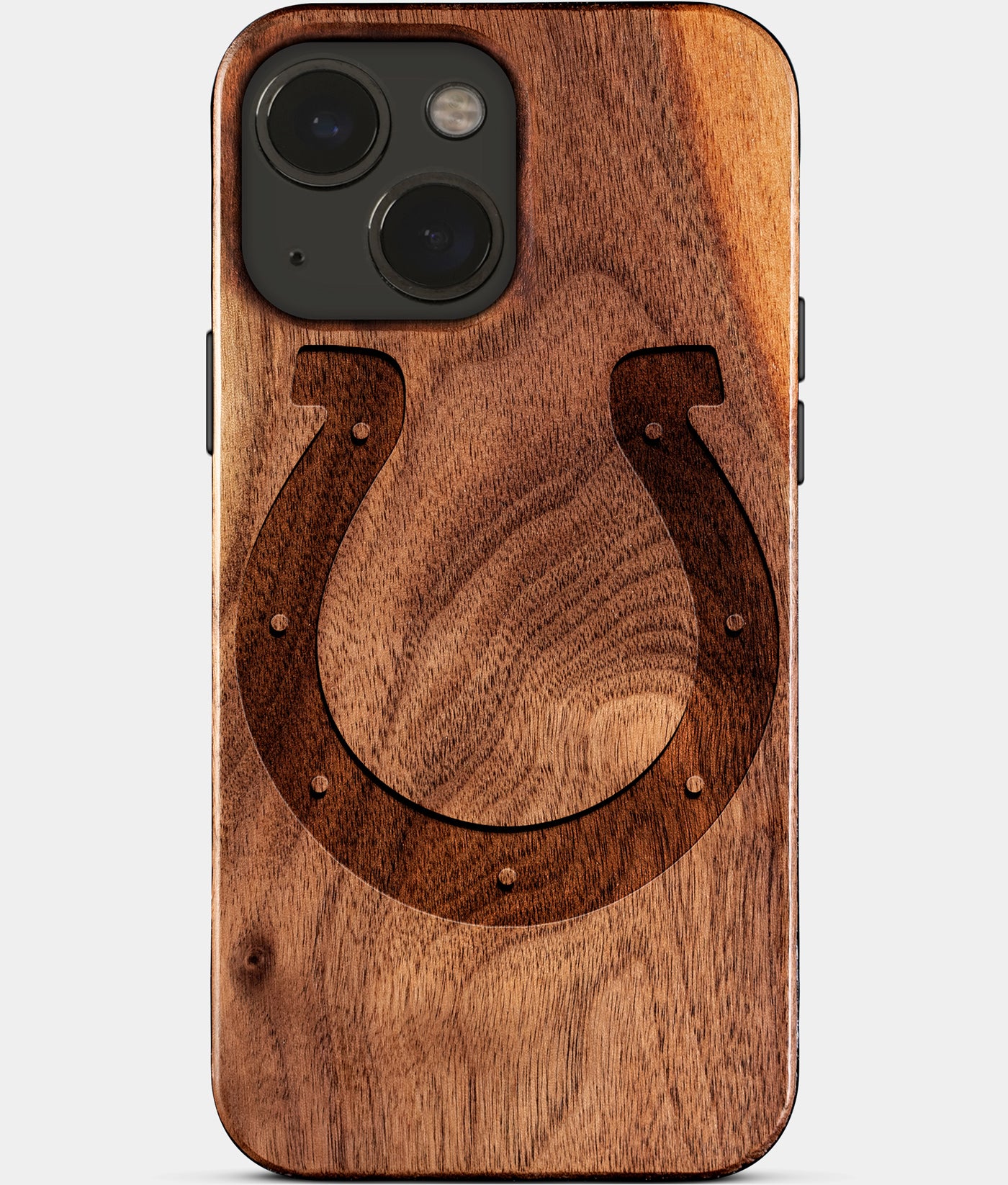 Eco-friendly Indianapolis Colts iPhone 15 Case - Carved Wood Custom Indianapolis Colts Gift For Him - Monogrammed Personalized iPhone 15 Cover By Engraved In Nature