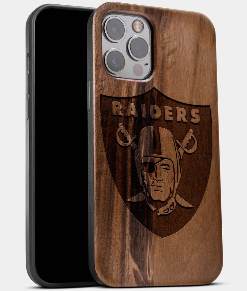 Walnut Wood Las Vegas Raiders iPhone 13 Mini Case - MagSafe