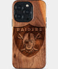 Custom Las Vegas Raiders iPhone 15 Pro Case - Carved Wood Raiders Cover - Eco-friendly Las Vegas Raiders iPhone 15 Pro Case - Custom Las Vegas Raiders Gift For Him - Monogrammed Personalized iPhone 15 Pro Cover By Engraved In Nature