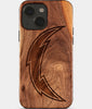 Eco-friendly Los Angeles Chargers iPhone 15 Case - Carved Wood Custom Los Angeles Chargers Gift For Him - Monogrammed Personalized iPhone 15 Cover By Engraved In Nature