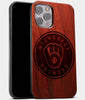 Best Wood Milwaukee Brewers iPhone 13 Pro Case | Custom Milwaukee Brewers Gift | Mahogany Wood Cover - Engraved In Nature