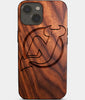 Eco-friendly New Jersey Devils iPhone 14 Case - Carved Wood Custom New Jersey Devils Gift For Him - Monogrammed Personalized iPhone 14 Cover By Engraved In Nature