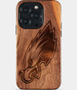 Eco-friendly Philadelphia Eagles iPhone 15 Pro Case - Carved Wood Custom Philadelphia Eagles Gift For Him - Monogrammed Personalized iPhone 15 Pro Cover By Engraved In Nature