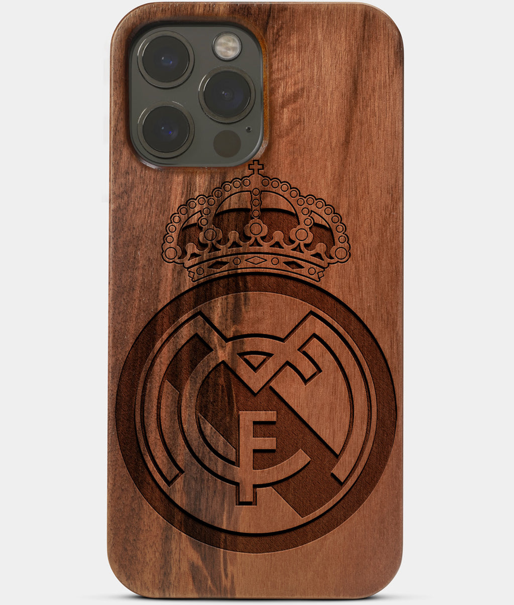 Walnut Wood Real Madrid C.F. iPhone 13 Pro Max Case MagSafe