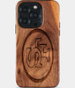 Eco-friendly San Francisco 49Ers iPhone 15 Pro Case - Carved Wood Custom San Francisco 49Ers Gift For Him - Monogrammed Personalized iPhone 15 Pro Cover By Engraved In Nature