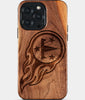 Eco-friendly Tennessee Titans iPhone 15 Pro Max Case - Carved Wood Custom Tennessee Titans Gift For Him - Monogrammed Personalized iPhone 15 Pro Max Cover By Engraved In Nature