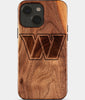 Eco-friendly Washington Commanders iPhone 15 Case - Carved Wood Custom Washington Commanders Gift For Him - Monogrammed Personalized iPhone 15 Cover By Engraved In Nature